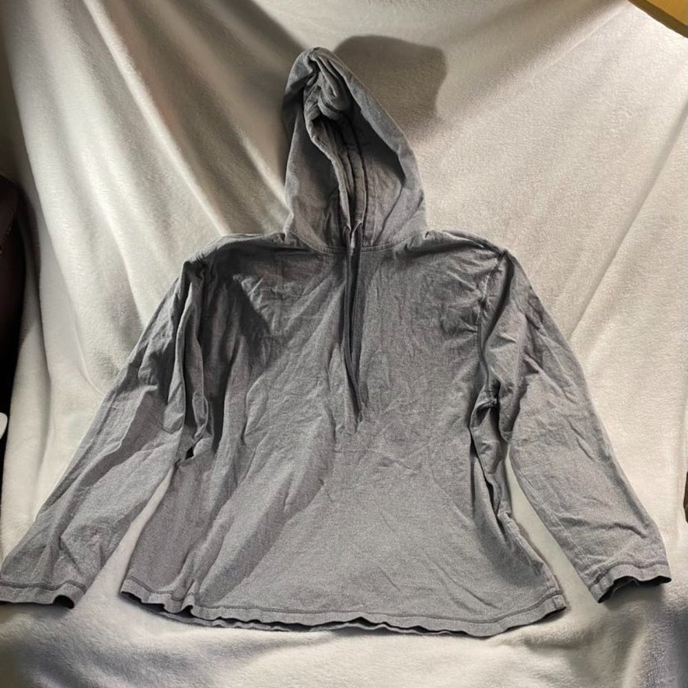Men's Ocean Coast XL Hooded Heather Gray Long Sleeve Shirt - Like New